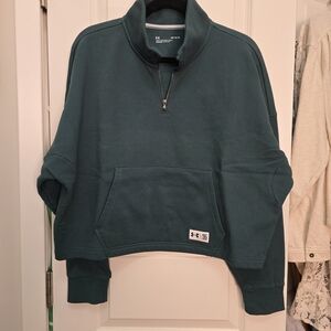 Under Armour Teal Quarter Zip Front Pocket Sweater
